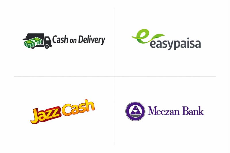 Payment Methods - Cash on Delivery, EasyPaisa, JazzCash, Meezan Bank